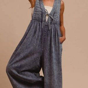 Lovelo viral denim pant romper